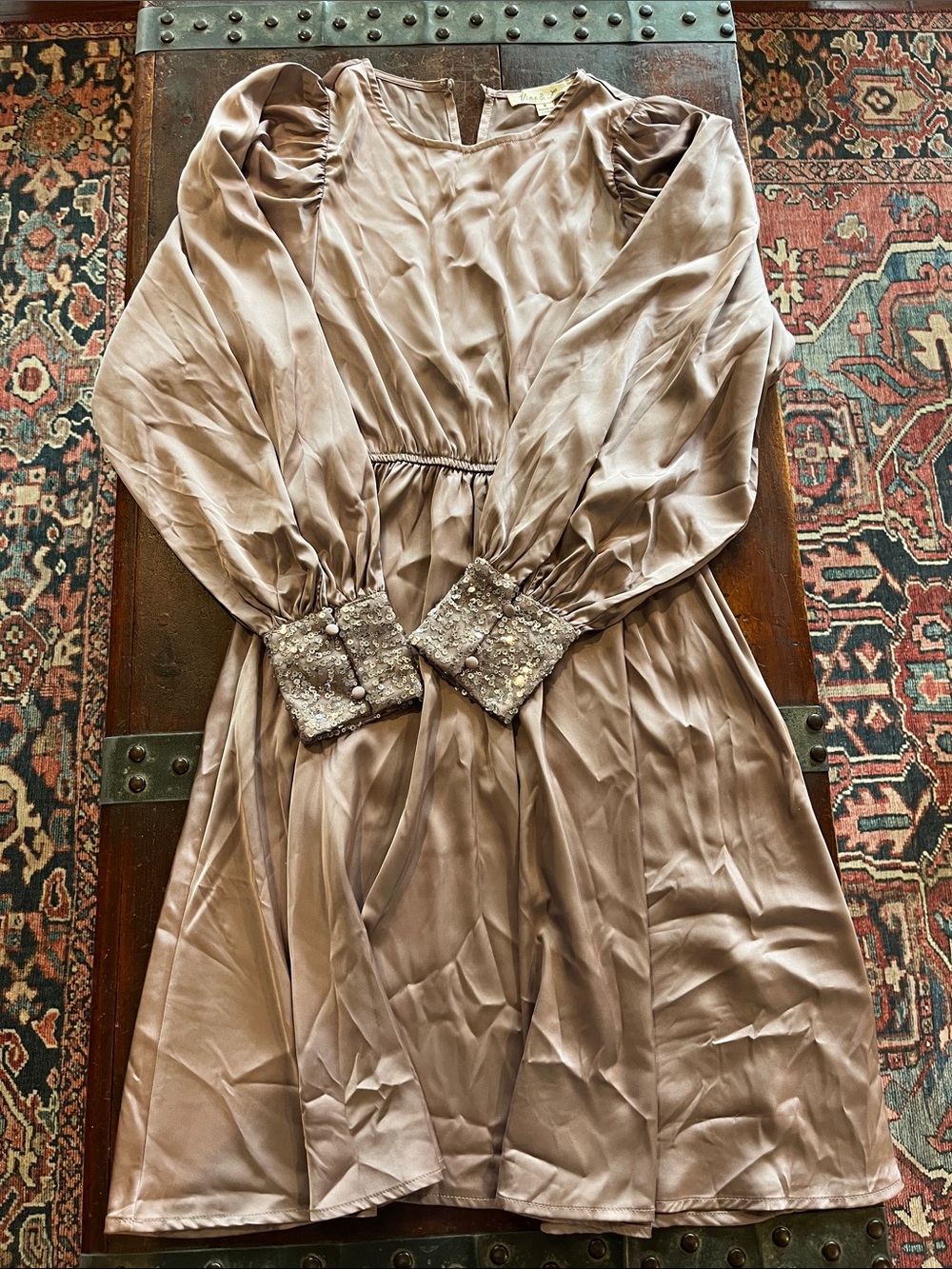 Vine & Love Dusty Mauve Satin Dress